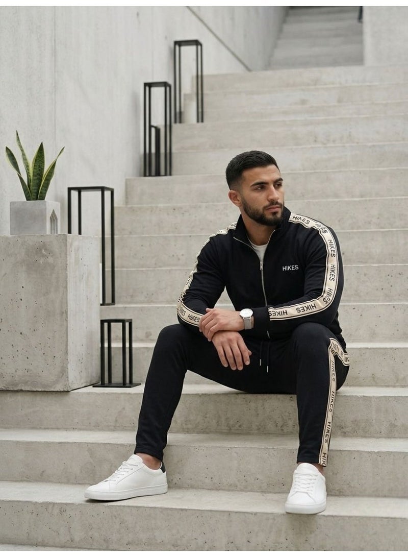 Hikes Men’s Premium Summer Tracksuit Set – Slim Fit Zip-Up Jacket & Stretch Jogger Pants, Lightweight Breathable Athleisure Wear - Image 4