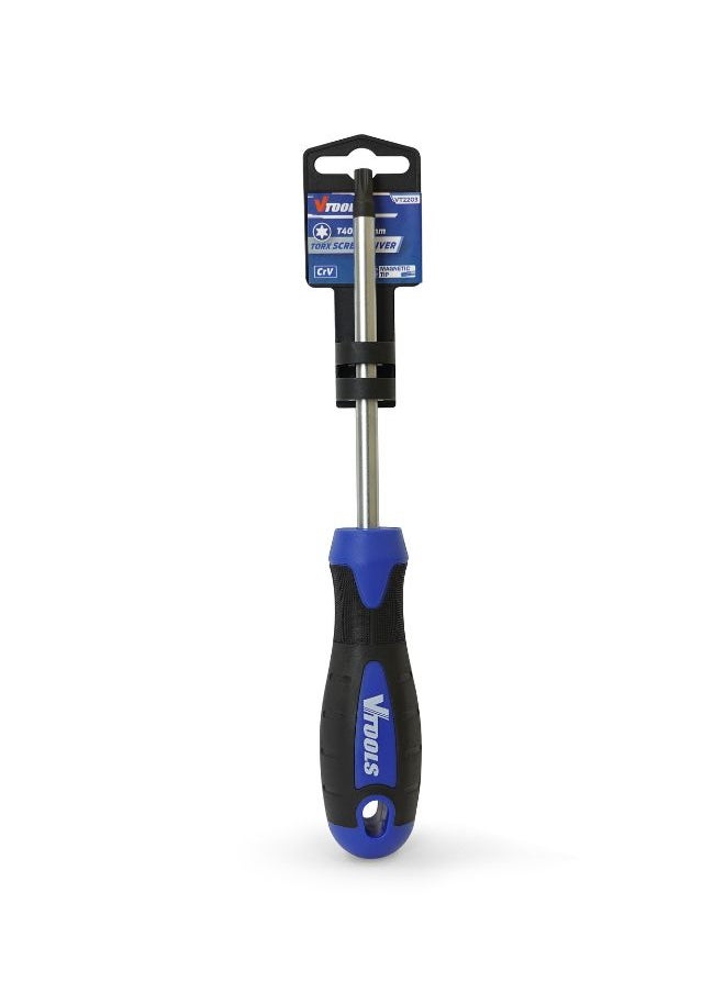 VTOOLS - T40 Torx Screwdriver with Magnetic Black Tip - Image 1
