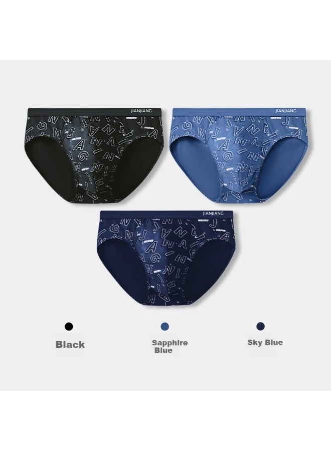 Athlete Healthguard Men's Triangle Underwear Long Cotton Men's Underwear Head Youth Underwear Men's Antibacterial Breathable 3-pack - Image 1