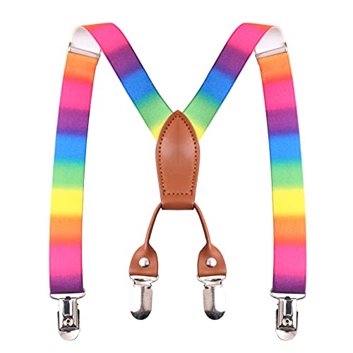 GUCHOL Suspenders Bow tie for Boys and Girls Adjustable Unisex Elastic With Strong Metal Clips(Multicolor, 26 INCH(1-5Year) - Image 1