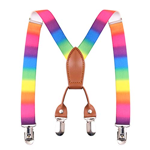 GUCHOL Suspenders Bow tie for Boys and Girls Adjustable Unisex Elastic With Strong Metal Clips(Multicolor, 26 INCH(1-5Year) - Image 4