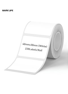 Marklife Thermal Label Paper for Label Maker Machine,Waterproof Oil-Proof for Home Office Small Business Barcode Printing,220 Labels/Roll Labeling Tape Replacement(40×30mm White)  - Image 1