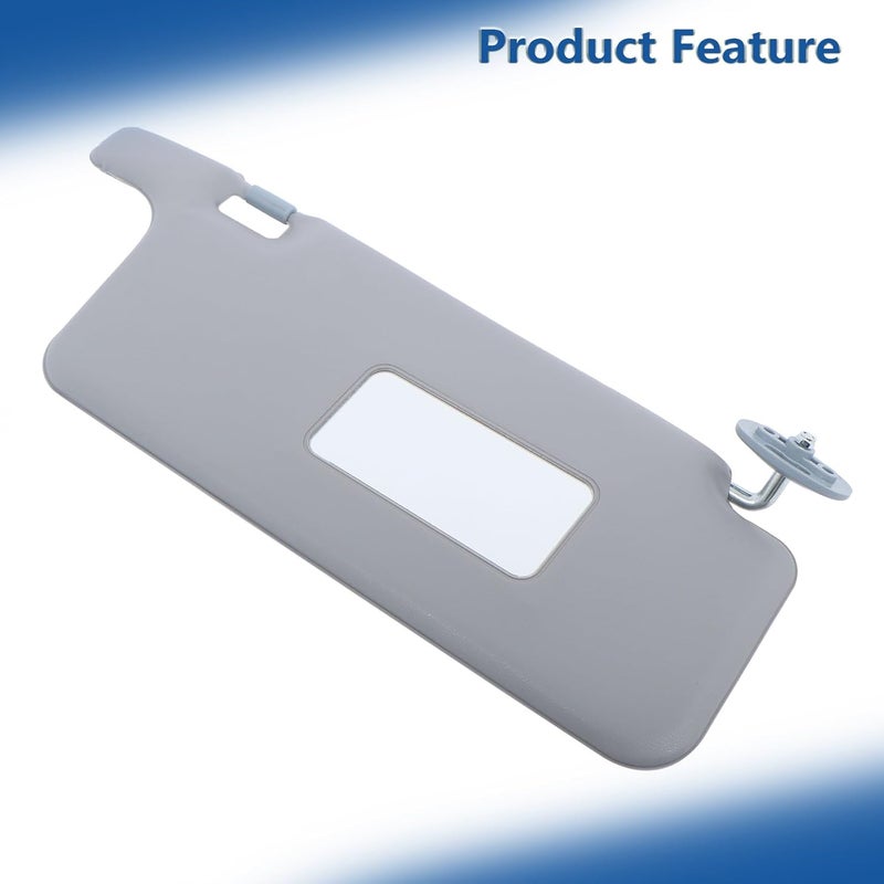 Silscvtt Driver and Passenger Side Sun Visor with Mirror Gray Replacement for Honda Civic 1996-2001 - Image 4