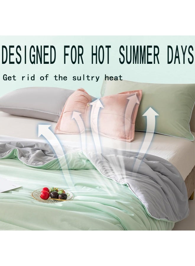 TAPIT Cooling Blanket 200x230cm Summer Quilt Ice Blanket Blanket king size Comfort Soft Nap Blanket Fabric Breathable Washable Not Easily Faded Lightweight Ice Blanket for Home Bedroom (200x230cm) - Image 3
