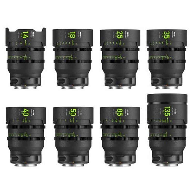 NiSi ATHENA PRIME T2.4/1.9 Full-Frame 8-Lens MASTER Kit (Sony E, Drop-In Filter Mounts) - Image 1