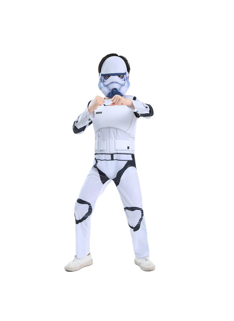 Generic - Kids Star Wars Stormtrooper Costume Halloween Outfit White Soldier - Image 1