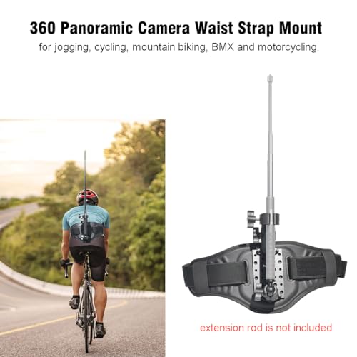 Fotoleey Updated Back Bar Waist Strap Mount for Insta360 X5/X4/X3/X2 /Ace Pro, Go Pro Max, Hero12/11, Compatibe with DJI Osmo 360, Hiking and Cycling, Adjustable up to 55 inches (Stick not Included) - Image 4