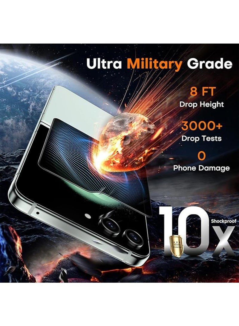 3 PCS Samsung Galaxy Z Flip 6 Privacy Screen Protector, 9H Front Tempered Glass , Anti-Spy, Easy Installation, Case-Friendly - Image 5
