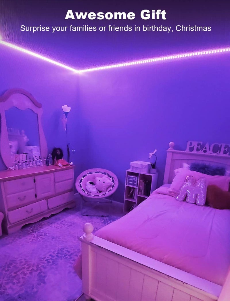 DAYBETTER Smart RGB Led Strip Lights, 300ft Led Lights for Bedroom with App Control, Multicolor Changing Led Light Strips Apply for Home Decor, Living Room, Kitchen, Home Party Decoration - Image 4