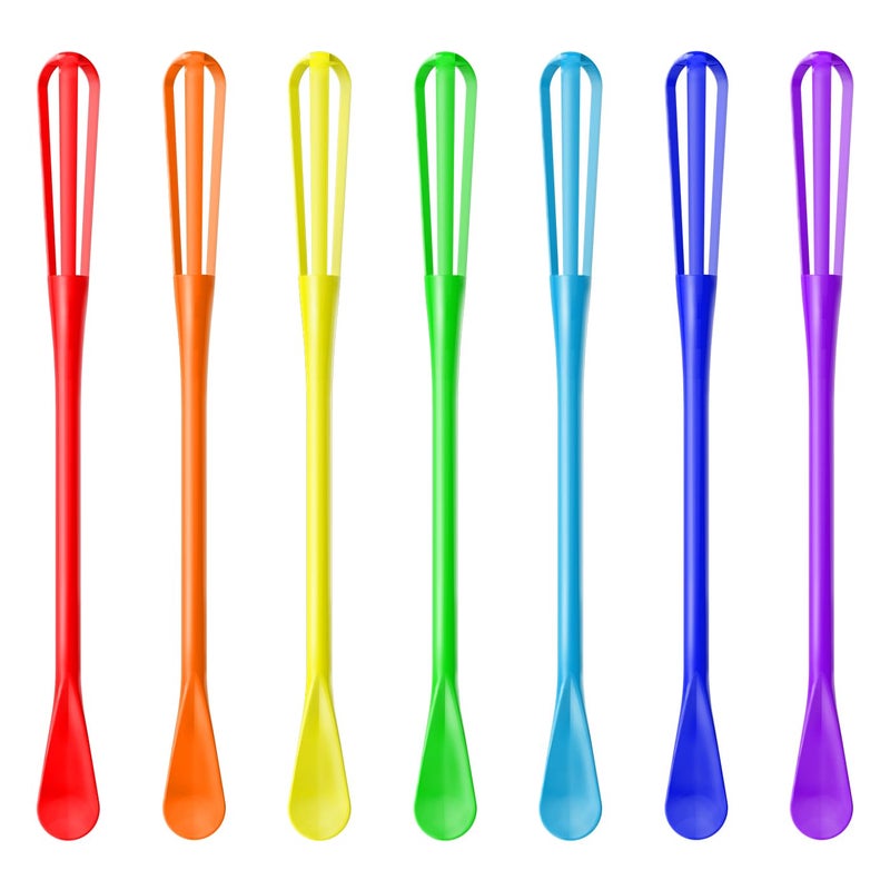 OYV Colorful Mini Whisk Mini Spoon Multifunctional Small Whisks for Cooking Tiny Whisk 7 Pieces Mini Small Wisk for Blending Whisking Beating Ingredients Mixing Sauces