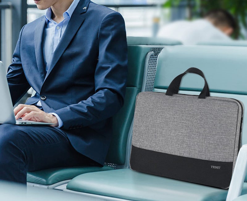 Ytonet Laptop Sleeve Case 17 17.3 Inch, Slim Water Resistant TSA Laptop Cover with Handle Protective Computer Carrying Case Compatible with HP Dell Lenovo Asus Notebooks, Grey - Image 5