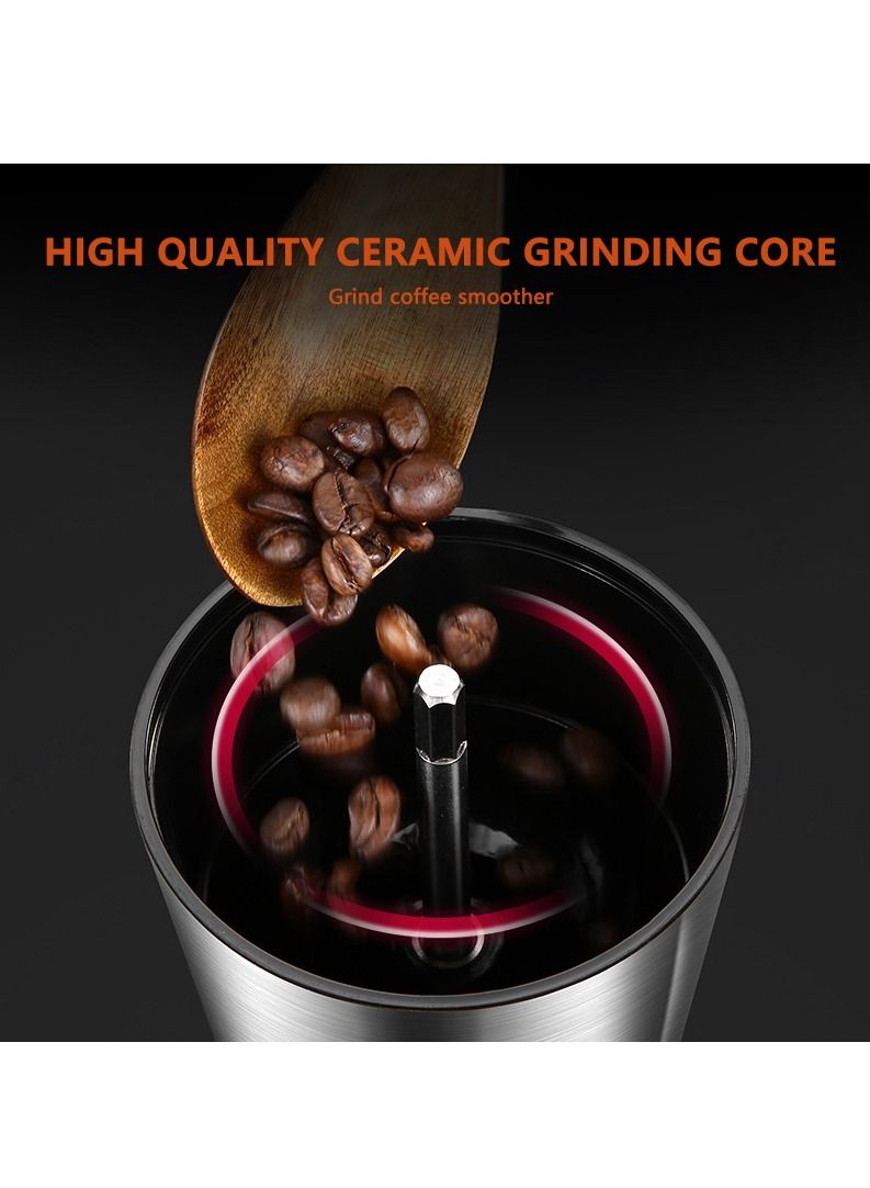 Home Portable Manual Coffee Grinder Hand Coffee Mill with Ceramic Burrs 6 Adjustable Settings Portable Hand Crank Tools  - Image 2