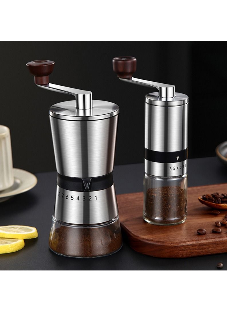 Home Portable Manual Coffee Grinder Hand Coffee Mill with Ceramic Burrs 6 Adjustable Settings Portable Hand Crank Tools  - Image 5
