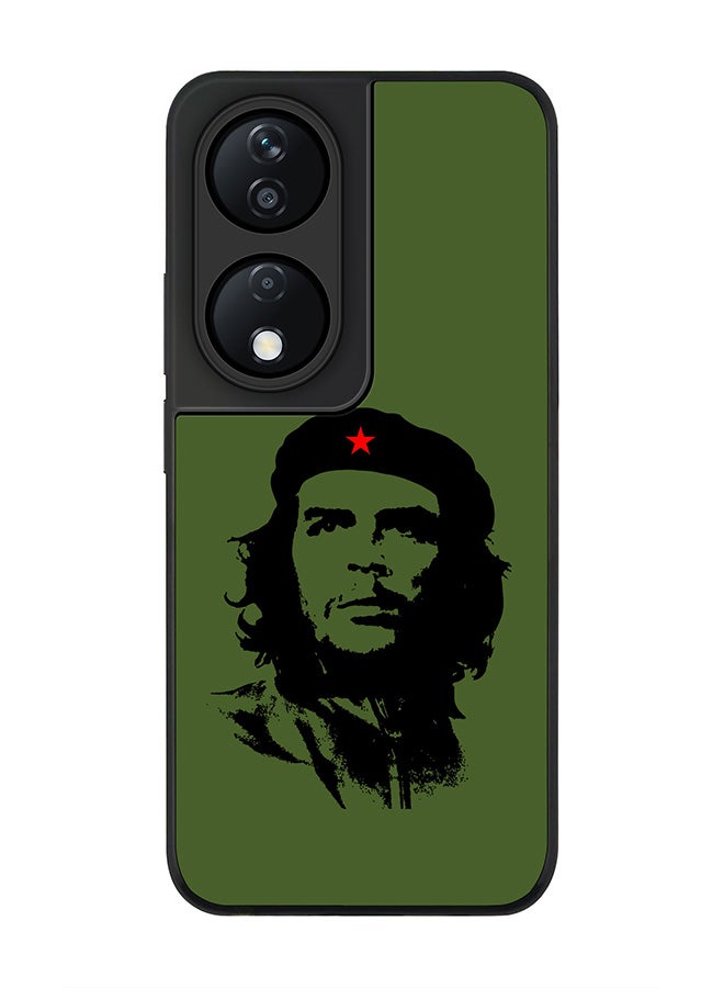 Stylizedd Rugged Black Edge Case for Honor X7b, Slim fit Soft Case Flexible Rubber Edges Anti Drop TPU Gel Thin Cover -  Che Guevara - Image 1