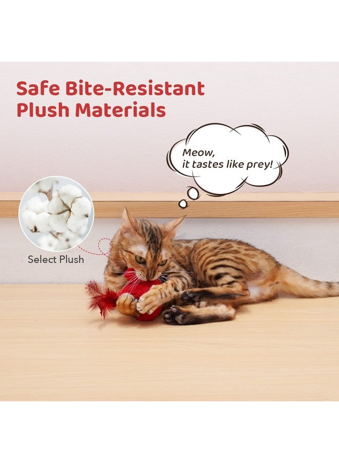 بوتاروما ألعاب قطط بوتاروما، قطعتان من الطيور المغردة مع عشبة النعناع البري، ركلات تفاعلية للقطط، تغريدات طيور واقعية، ألعاب تمارين للقطط الصغيرة داخل المنزل، مقاس 4 بوصات - Image 4