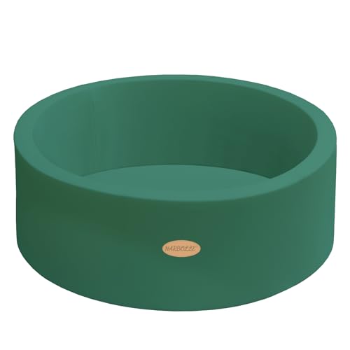 HARBOLLE Baby Ball Pit 354 Soft Round Memory Foam Ball Pits NOT Included Balls Indoor Outdoor Playpen for Babies Toddlers Kids Great Gift for Girls Boys Dark Green - Image 1