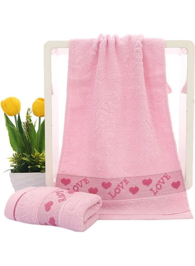 NIBEMINENT Large Pure Cotton Bath Towel Pink 33*70