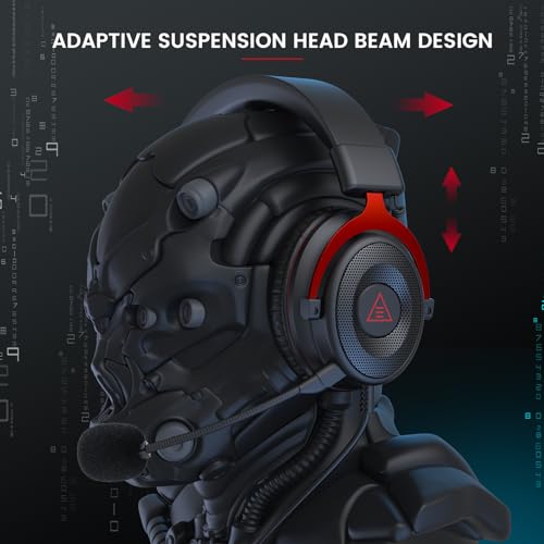 EKSA E900 Gaming Headset with Microphone - PC Headset with Detachable Noise Canceling Mic, 3D Surround Sound, Wired Headphone for PS4, PS5, Xbox, Computer, Laptop, Switch, Handheld (3.5MM Jack) - Image 5