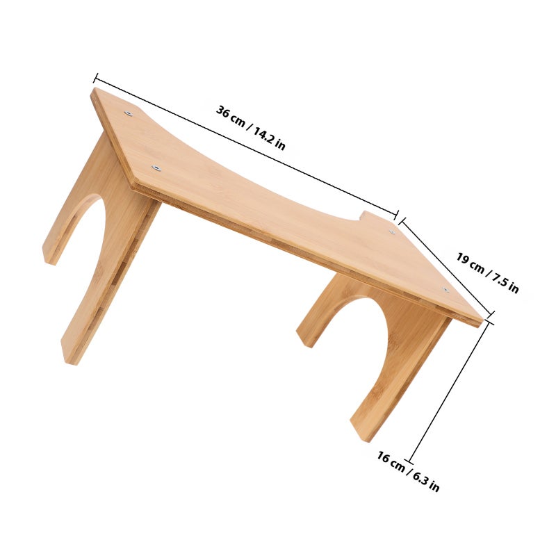 Wood Toilet Stool Squat Bathroom Poop Stool Potty Squatting Stool Toilet Squat Step Stool Bathroom Pooping Stools for Kids Adults - Image 2