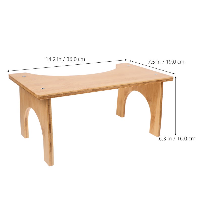 Wood Toilet Stool Squat Bathroom Poop Stool Potty Squatting Stool Toilet Squat Step Stool Bathroom Pooping Stools for Kids Adults - Image 3