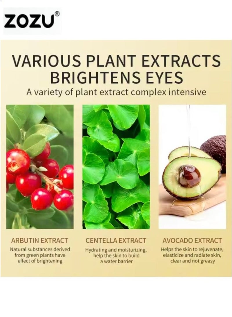 Zozu Smooth Eye Mask | Rich In Avocado | Fruit Essence Moisturizing Eye Patches For Dark Circles | Collagen Eye Bag Patches Removal Stickers | Hydrating Skincare | 30 Pairs - Image 4