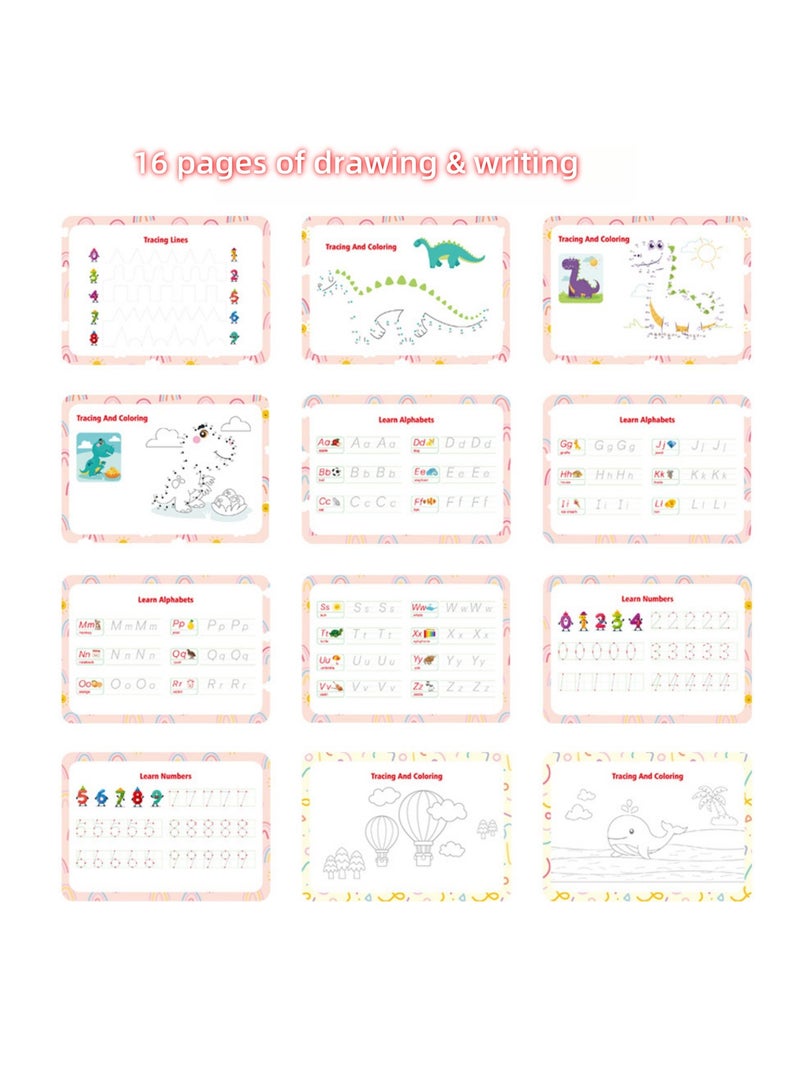 NOVOLAN My Preschool Busy Book, Children'S Early Education Quiet Book, Including Tactile Play, Tear-and-Paste Exercises, Flip-Through Pages, & Early Learning Prompts, 16 Different Themes, 29 * 21.5cm - Image 3
