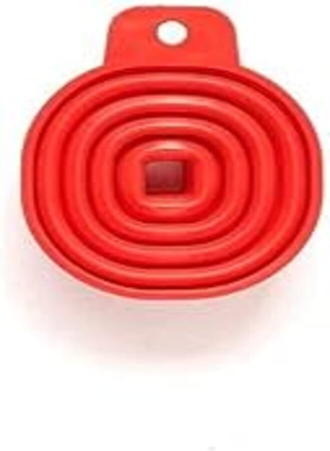 Sky kitchen Red Color Funnel Collapsible Set of 1, Foldable Funnel for Liquid Transfer