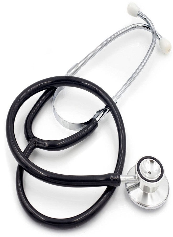 MABIS Stethoscope, Adult Dual Head to Listen to Sounds from Large Organs or Specific Areas of The Body with Large Diaphragm for High or Low Frequencies, 22 Inch Y Tubing, Black - Image 1