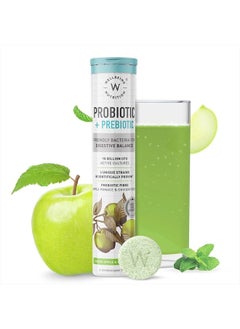 Wellbeing Nutrition Daily Probiotics + Prebiotics | Improve Metabolism, Acidity Relief, Digestion & Gut Health | 18 Billion CFU Organic Probiotics Supplement for Men & Women (21 Effervescent Tabs)