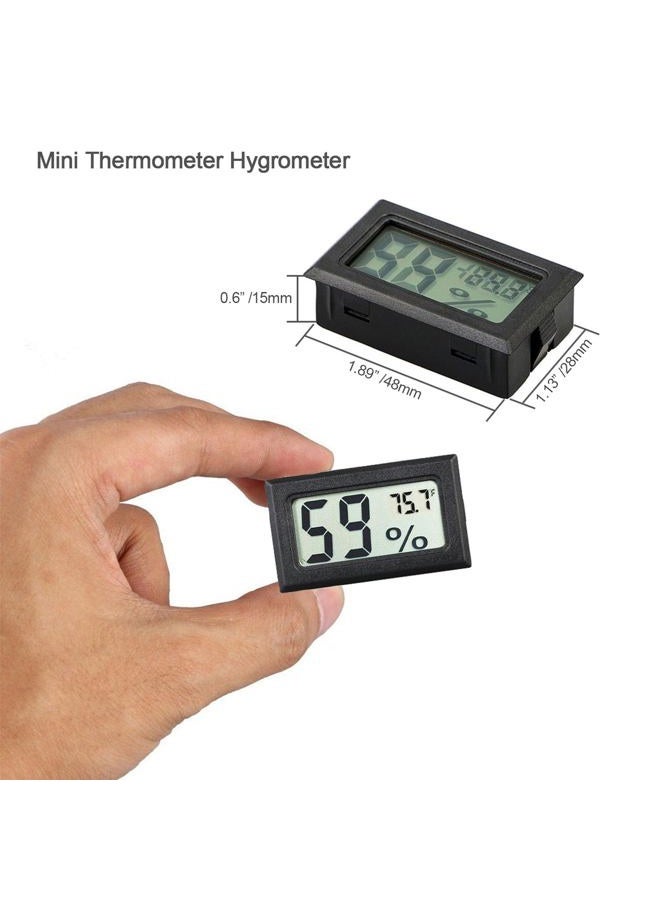 Veanic 4-Pack Mini Digital Electronic Temperature Humidity Meters Gauge Indoor Thermometer Hygrometer LCD Display Fahrenheit (℉) for Humidors, Greenhouse, Garden, Cellar, Fridge, Closet - Image 2