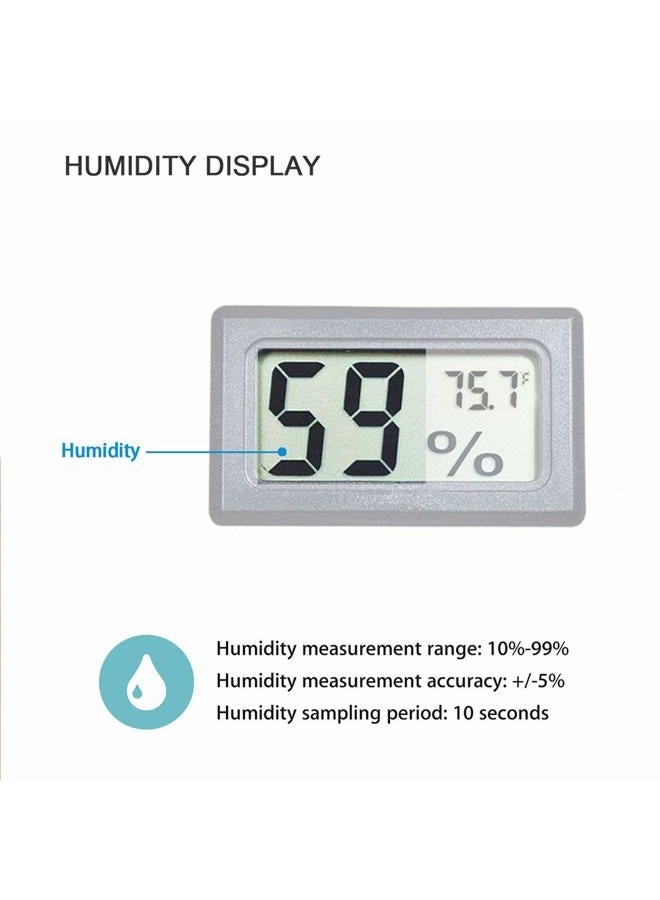 Veanic 4-Pack Mini Digital Electronic Temperature Humidity Meters Gauge Indoor Thermometer Hygrometer LCD Display Fahrenheit (℉) for Humidors, Greenhouse, Garden, Cellar, Fridge, Closet - Image 4