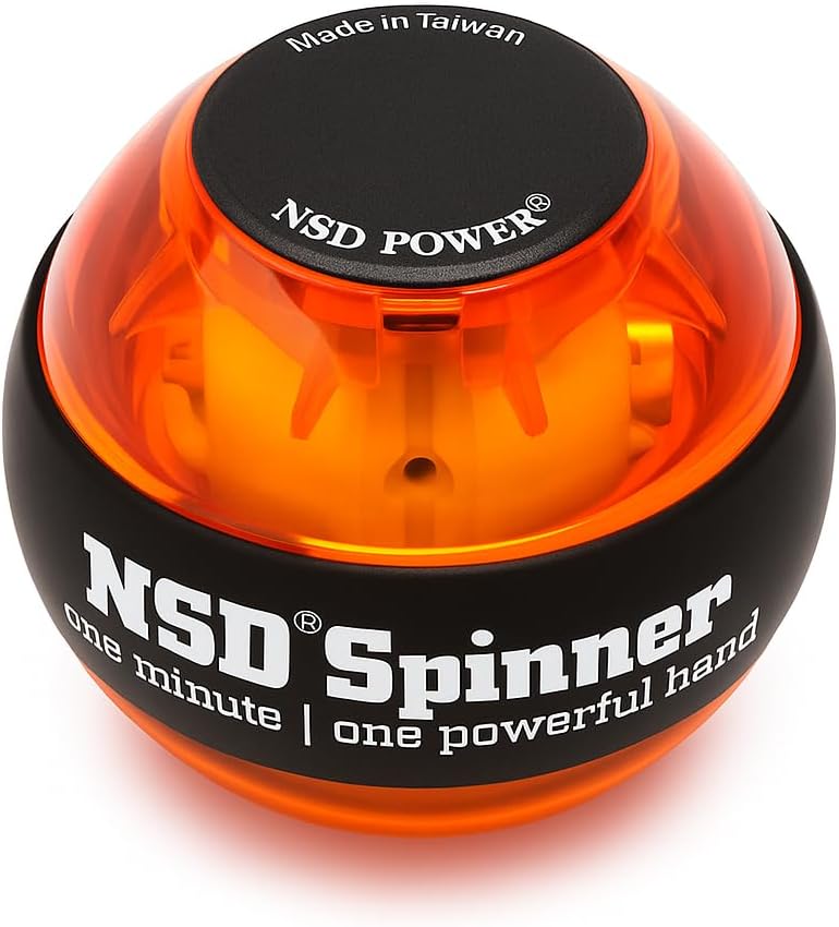 NSD Essential Crystal Spinner Gyro Ball | Grip Strengthener for Forearms, Wrist & Hands | String Start Design, Up to 18,000 RPM | Portable Wrist Trainer & Workout Equipment | Ideal for Desk Workers, Athletes & Musicians - Image 1