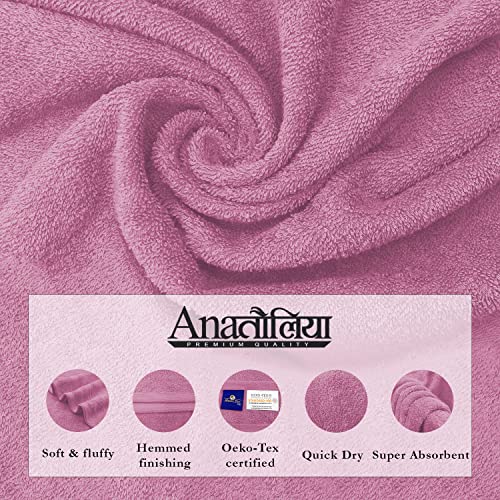 Sassoon Anatolia 3 Pc Towel Set in 500 GSM (Pink) 1 Bath Towel, 1 Hand Towel & 1 Face Towel - Image 3