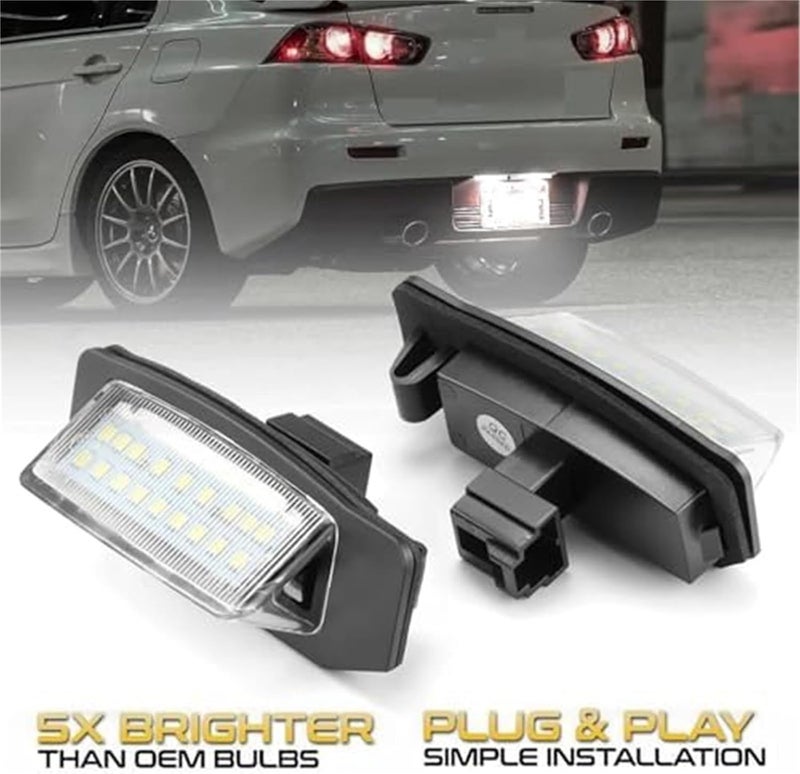 QASULER 2Pcs 12V 18LED License Plate Light for Mitsubishi - Image 2