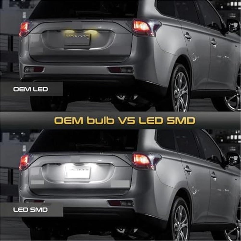 QASULER 2Pcs 12V 18LED License Plate Light for Mitsubishi - Image 3