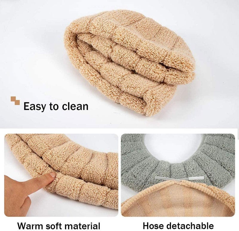 RAHAS Bathroom Soft Toilet Seat Cover Pad Washable Toilet Seat Cushion Mat Winter Washable and Comfortable Toilet Seat Cover Pads Easy Installation & Cleaning - Pack of 1 - Image 4
