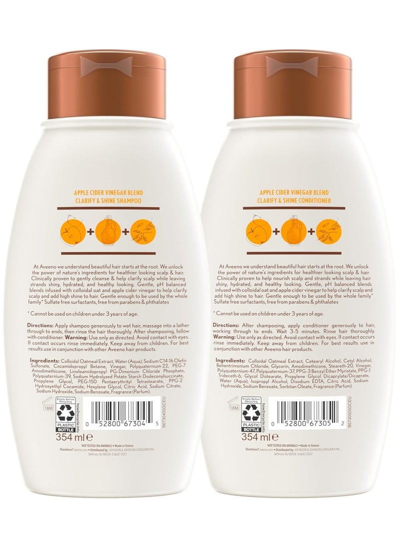 Aveeno Apple Cider Vinegar Shampoo 354ml + Conditioner 354ml Dual Pack - pzsku/ZBF4693D267EADEE31E03Z/45/_/1725577359/f07bea1c-3add-4201-9798-1d0fbff826cf