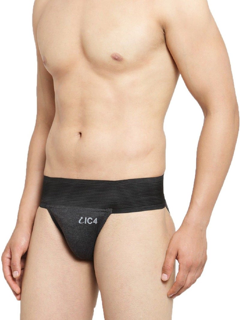 IC4 Store Men's Gym Supporter Combo Pack of 2 - Black and Charcoal - Image 4