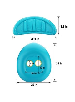 FindUWill Inflatable Baby Swimming Pool Floats With Removable Sun Protection Canopy Toddler Floaties With Seat And Handle No Flip Over Baby Boat Swim Floats For Age Of 636 Months With Hand Pump Storage Bag  - Image 5