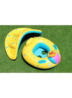 FindUWill Inflatable Baby Swimming Pool Floats With Removable Sun Protection Canopy Toddler Floaties With Seat And Handle No Flip Over Baby Boat Swim Floats For Age Of 636 Months With Hand Pump Storage Bag  - Image 4