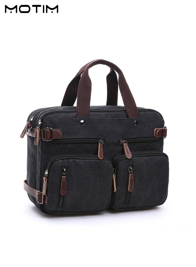 Motim 17.3 Inch Laptop Bag Convertible Travel Backpack, Carry On Luggage Backpack For International Travel Bag, 35L Water Resistant Messenger Bag/ Shoulder Bag/ Handbag, Multi-Functional Notebook Computer Carrying Bag for Office Travel  - Image 1