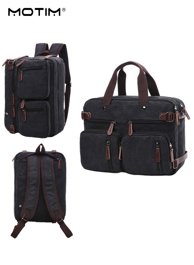 Motim 17.3 Inch Laptop Bag Convertible Travel Backpack, Carry On Luggage Backpack For International Travel Bag, 35L Water Resistant Messenger Bag/ Shoulder Bag/ Handbag, Multi-Functional Notebook Computer Carrying Bag for Office Travel  - Image 2