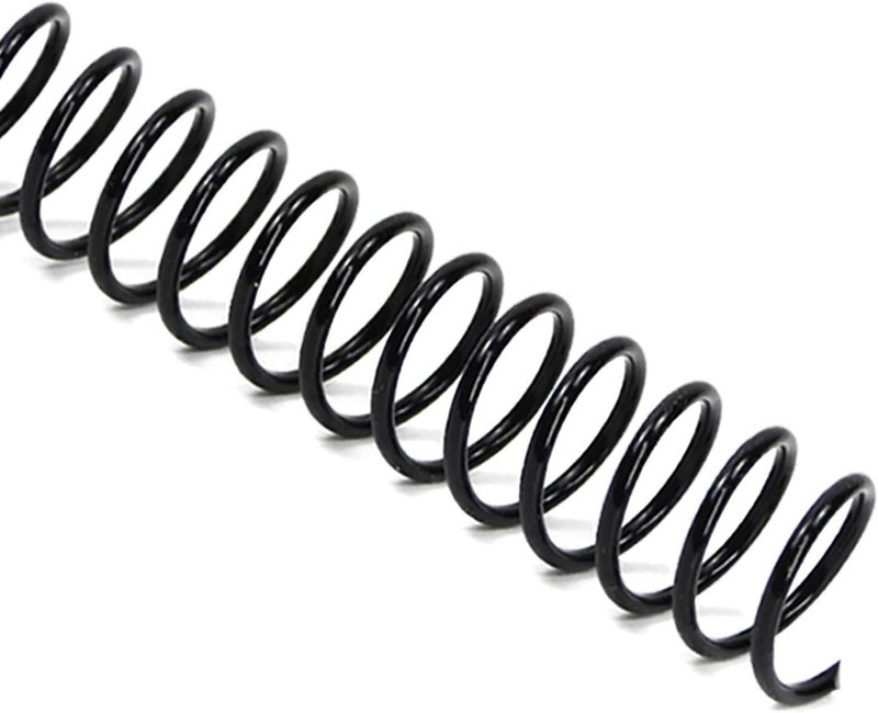 RAYSON 9.5mm Plastic Spiral Coil Binding 3:1 Pitch, 3/8inch, 60 Sheets Capacity Black Coil Binding Spines - Versatile for Office and Educational Tasks, Pack of 100 - Image 1