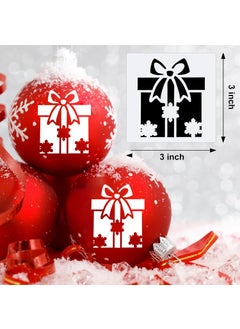 Marspark Marspark 120 Pcs Small Christmas Stencils, 3 x 3 Inch Reusable Holiday Stencils for Painting on Wood Slices, Fabric, Paper, Card, Window Decor, DIY Christmas Ornaments, Crafts, Drawing, Art Projects  - Image 2
