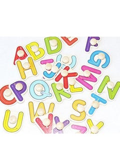 Generic toy arena wooden capital alphabet puzzle (multi colour)- Multi color  - Image 2