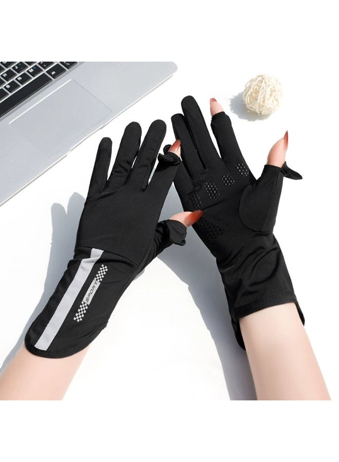 Women UV Sun Protection Gloves, Full Finger Touchscreen Non Slip Gloves Breathable Summer Outdoor Gloves - Image 5