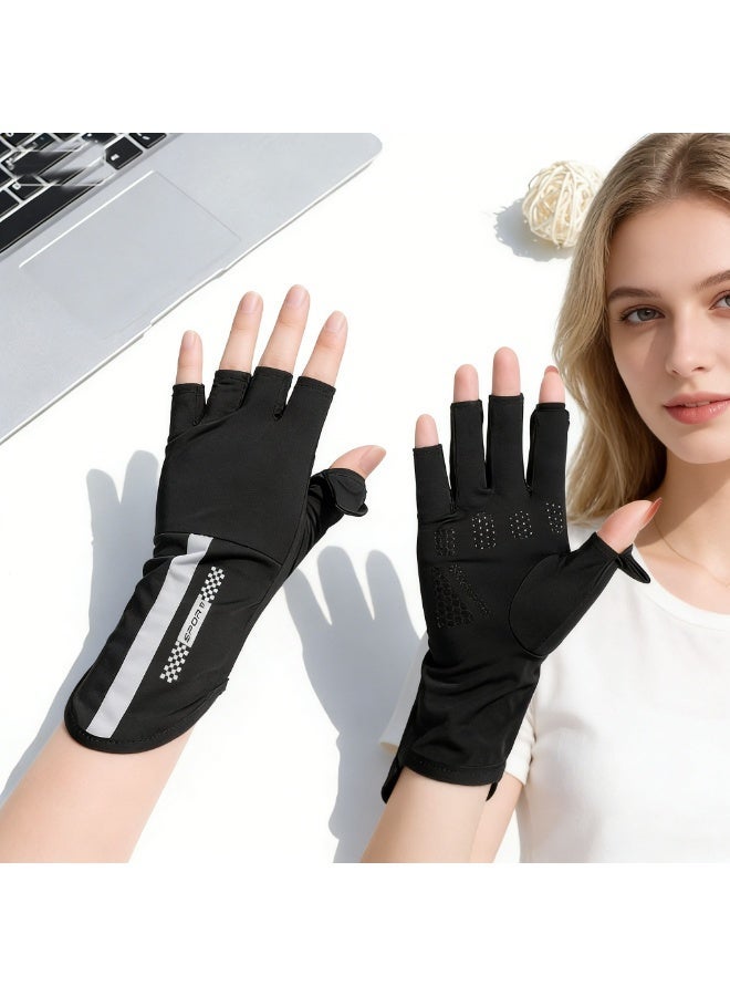 Women UV Sun Protection Gloves, Full Finger Touchscreen Non Slip Gloves Breathable Summer Outdoor Gloves - Image 3