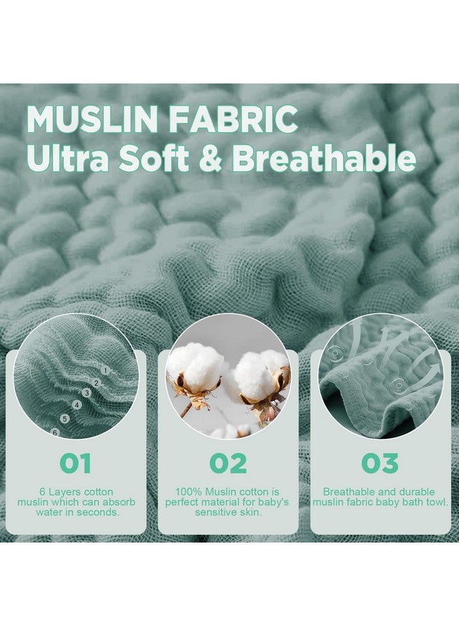 Cuddle Campus Baby Washcloths 6 Packs, Muslin Washcloths Baby,Cotton Burp Cloths, Extra Absorbent and Soft Wash Clothes for Newborns, 12x12 Inches - Image 2