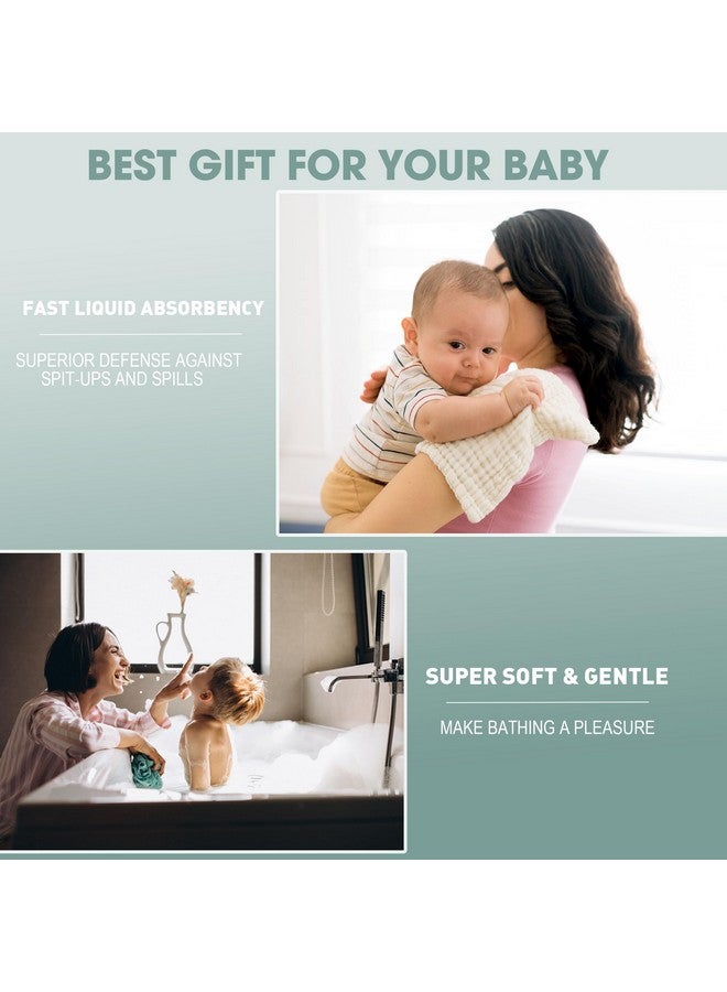 Cuddle Campus Baby Washcloths 6 Packs, Muslin Washcloths Baby,Cotton Burp Cloths, Extra Absorbent and Soft Wash Clothes for Newborns, 12x12 Inches - Image 5