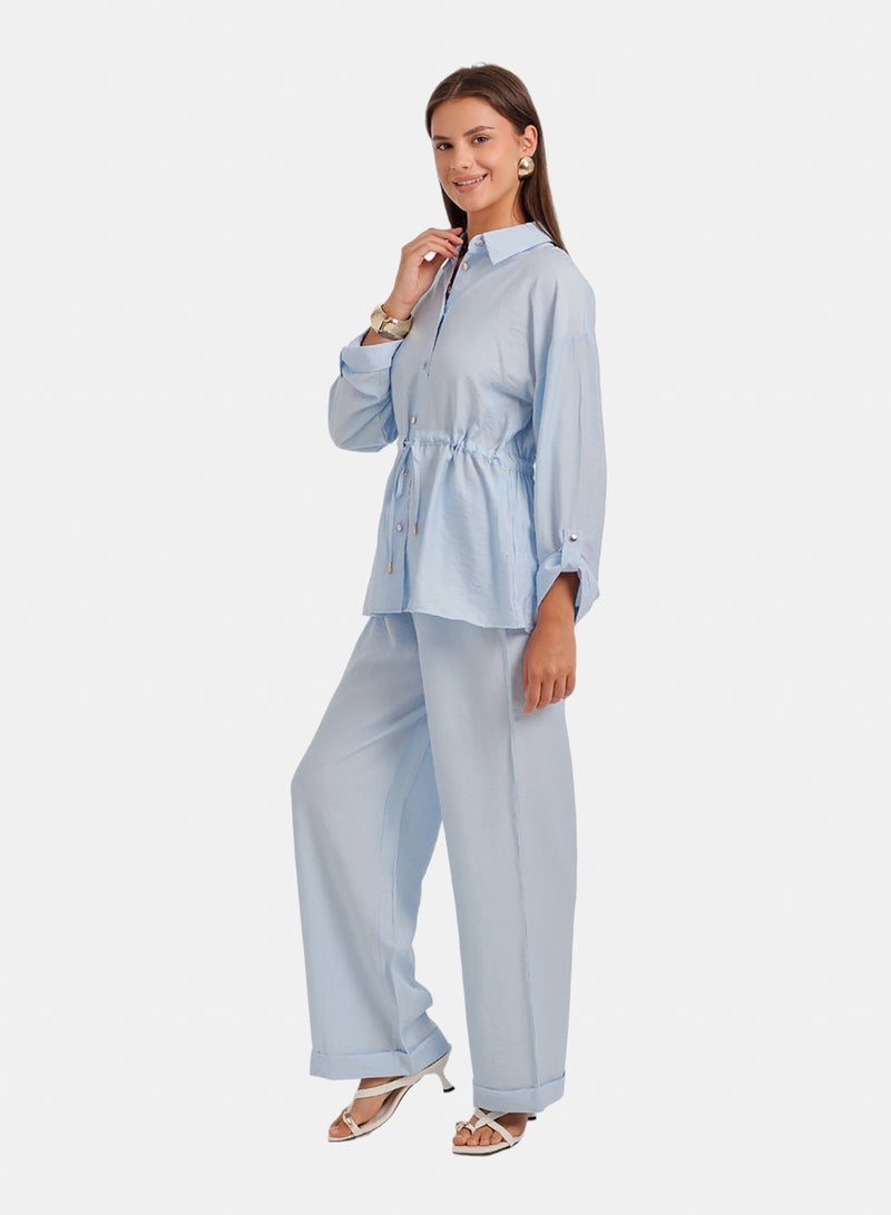 Carina Textured Drawstring Beach Set - Image 3